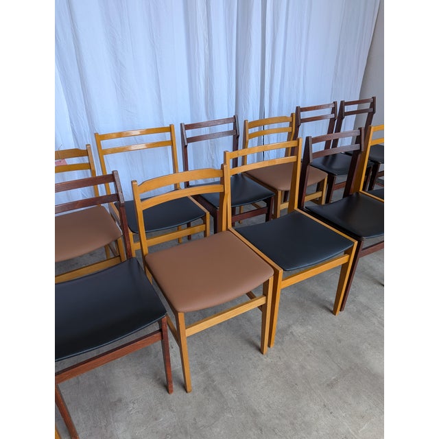 Wood Vintage Scandinavian Wooden Dining Chairs, Yugoslav, 1970s, Set of 14 For Sale - Image 7 of 18