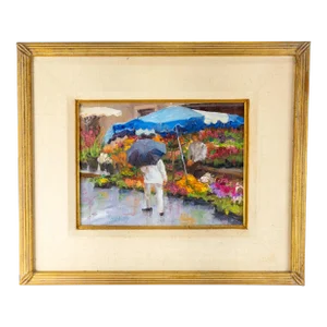 Late 20th Century Impressionistic Oil on Wood Panel Painting by Peggy Kingsbury