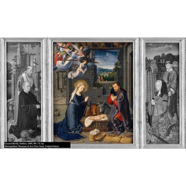Follower of Gerard David, Nativity Scene, 1600, Oil Painting For Sale - Image 13 of 15