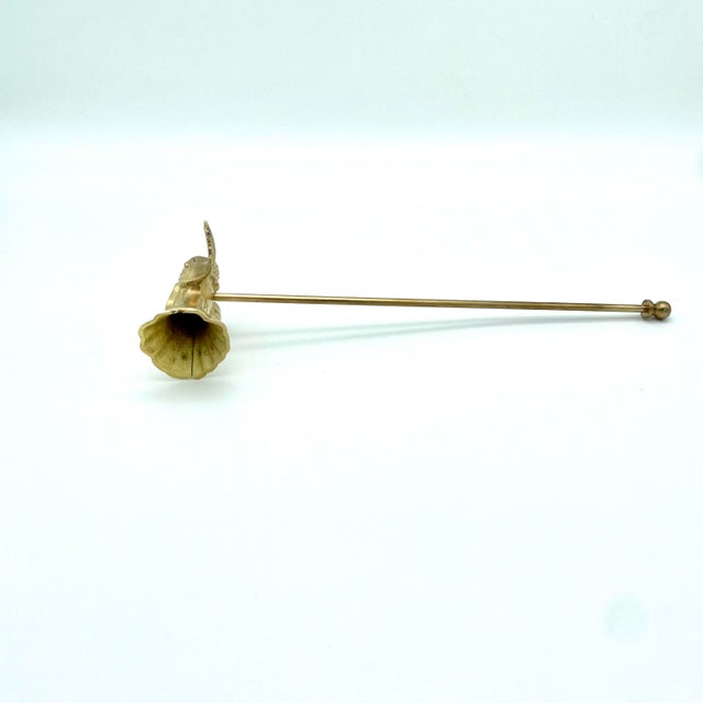 Vintage Victorian Gothic Brass Angel Candle Snuffer For Sale In Houston - Image 6 of 7