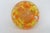 Art Glass Paperweight Controlled Bubble With Yellow and Orange Speckles 4519b For Sale - Image 9 of 9