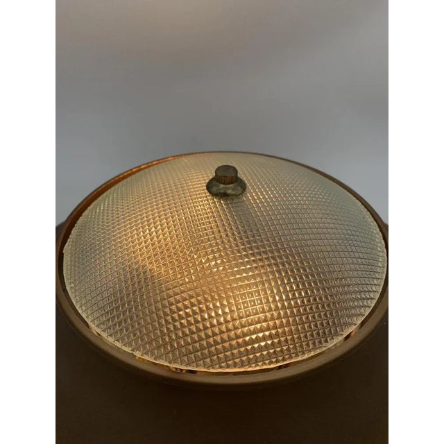 Metal Ceiling Light attributed to Hunt Domination by Luigi Caccia Dominioni For Sale - Image 7 of 7