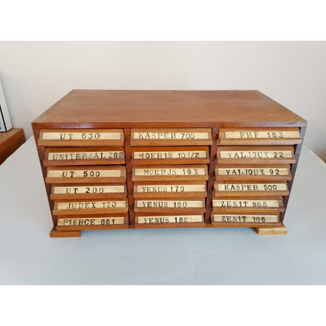 Vintage Wooden Watchmakers Cabinet, 1950s For Sale - Image 3 of 11
