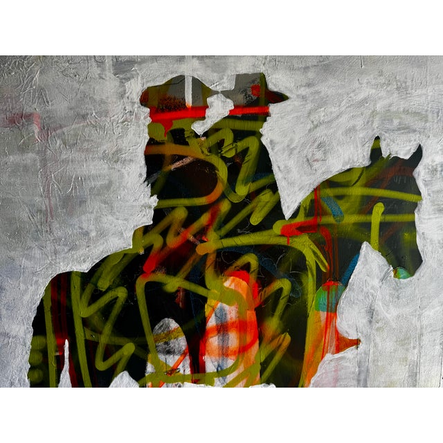 Contemporary Large Mixed Media Painting by Ll&gd – 5’ X 6’ – Street Art For Sale - Image 4 of 6