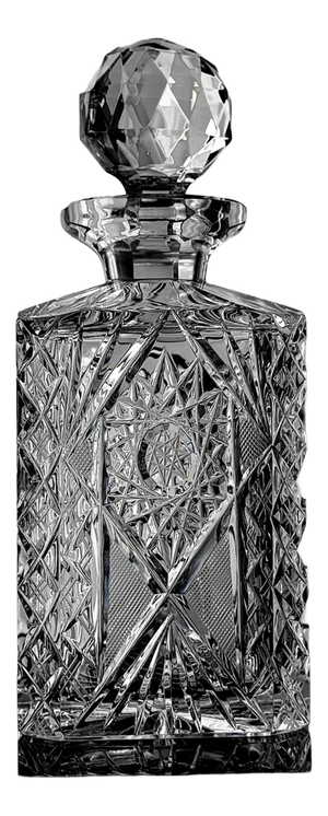 Vintage Cut Crystal Decanter with Geometric Pattern, 1960s