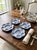 2000 - 2009 Italian Les Ottomans Hand-Painted Blue Coral Oyster Plates - Set of 4 For Sale - Image 5 of 7