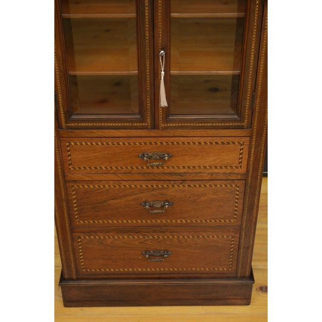 Edwardian Rosewood and Mahogany Cabinet, 1890s For Sale - Image 11 of 16