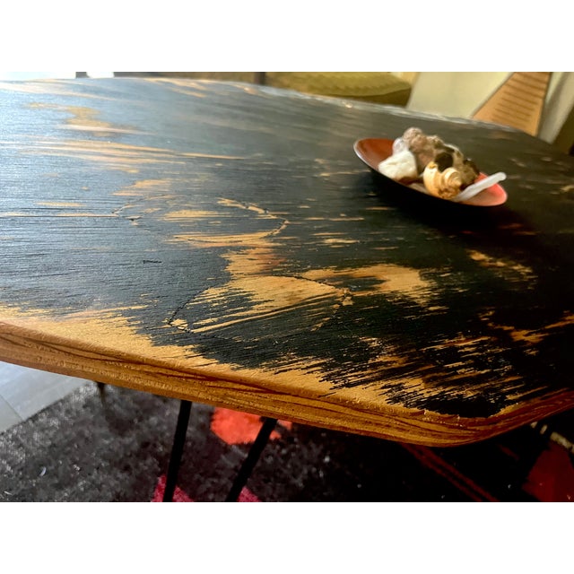 Industrial Coffee Table W/Hairpin Legs For Sale - Image 11 of 12