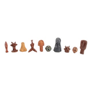 Louis Mendez Art Pottery Figural Sculptures, Set of Ten For Sale
