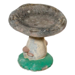 Vintage French Cast Concrete Mushroom Garden Seat, Mid-20th Century For Sale