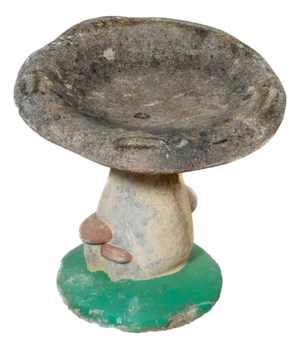 Vintage French Cast Concrete Mushroom Garden Seat, Mid-20th Century