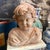 1930s Mixed Stone Sicilian Sculpture of a Putto on a Marble Base For Sale - Image 6 of 15