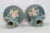 Roseville Pottery Clematis Ceil Blue Candlestick Holders 1159 a Pair 4687b For Sale - Image 11 of 15