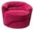 Postmodern Pink Swivel Lounge Chair / Armchair in the Style of Vladimir Kagan, C. 1980's For Sale
