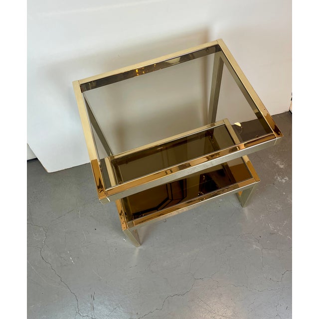 G-Shaped Side Table by Belgochrom for Dewulf Selection, Belgium, 1980s For Sale - Image 12 of 13