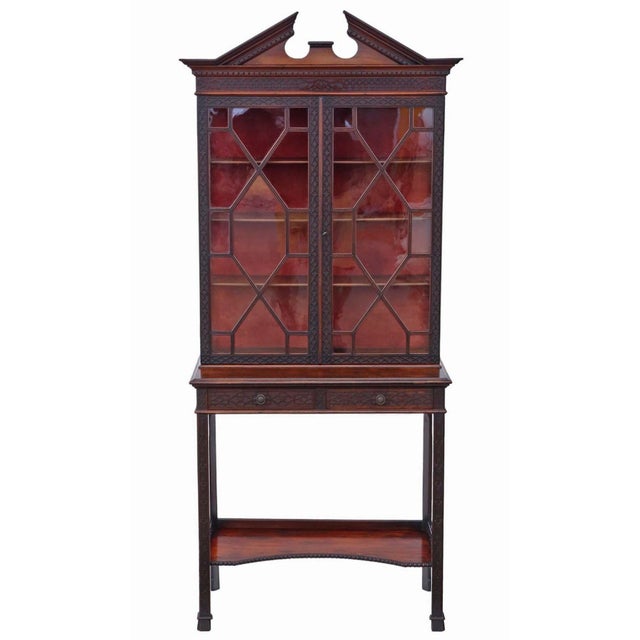 Antique Mahogany Display Cabinet from Edwards & Roberts, 1800s For Sale - Image 5 of 12