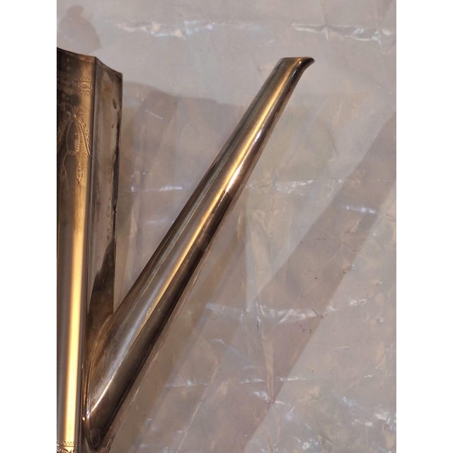 1910s Antique Edwardian Silver-Plated Fluted Tea & Coffee Service With Ebonized Handles, 4-Piece Set For Sale - Image 5 of 13