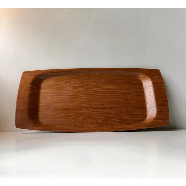 Large Danish Teak Serving Tray from Langva, 1960s For Sale - Image 10 of 10