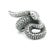 Mid-Century Modern 1970s Sculptural Sterling Silver Serpent Ring, Size 7.25 For Sale - Image 3 of 11