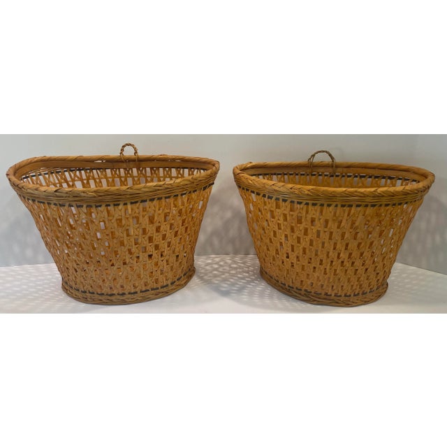 Vintage Woven Wall Basket Chairish