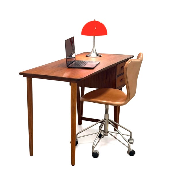 Mid-Century Modern Danish Teak Writing Desk by E. W. Bach, 1960s For Sale - Image 3 of 18
