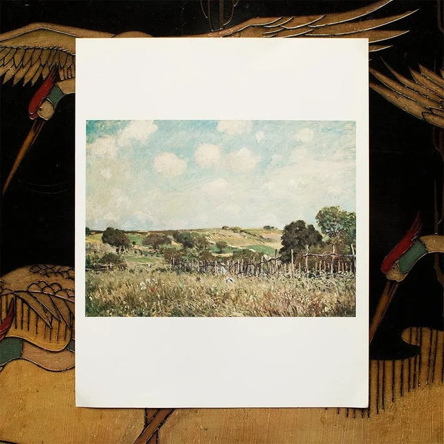 The School of Paris 1977 After Alfred Sisley "Meadow", Full-Color Print For Sale - Image 3 of 6