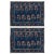 Textile Carnation Indigo/Brick Red Placemats - a Pair For Sale - Image 7 of 8