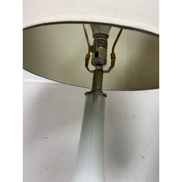 Glass Opaline Teardrop Table Lamps, Pair For Sale - Image 7 of 12