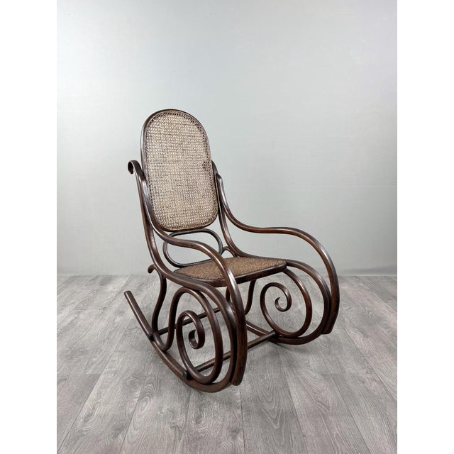 Wood 20th Century Bentwood Rocking Chair For Sale - Image 7 of 13