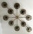 Italian midcentury flush mount with ten smoky Murano glass shades carefully hand blown with bubbles inside the glass using...