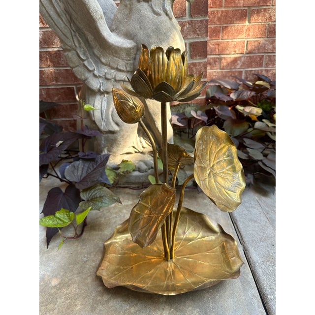 ⸻ Vintage Feldman Brass Lotus Flower Centerpiece This stunning solid brass centerpiece by Feldman is a true statement...