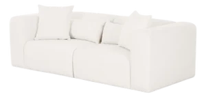Tarra Cream Chenille Modular Loveseat