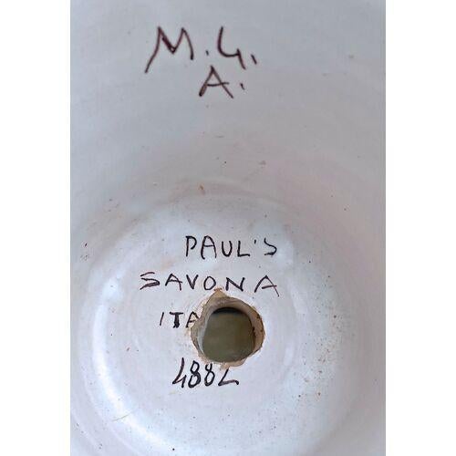 Vintage Italian Hand-Painted Urn Vase For Sale - Image 9 of 9