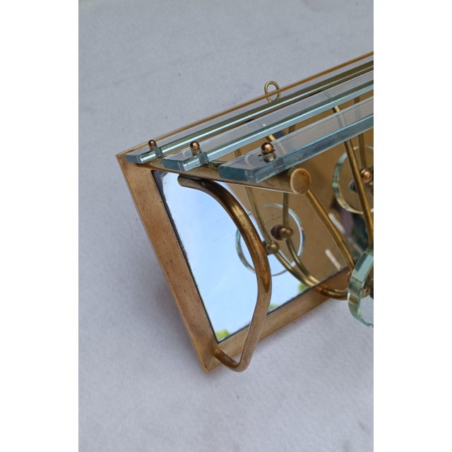 Gold Vintage Wall-Mounted Coat Rack with Hat Rack in Brass, 1950s For Sale - Image 8 of 18