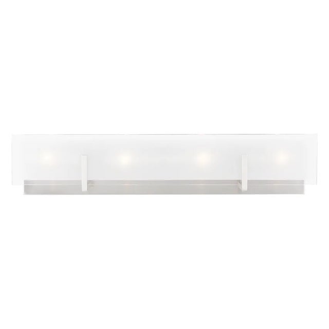 The Syll four light vanity fixture in brushed nickel provides abundant light for your bath vanity, while adding a layer of...