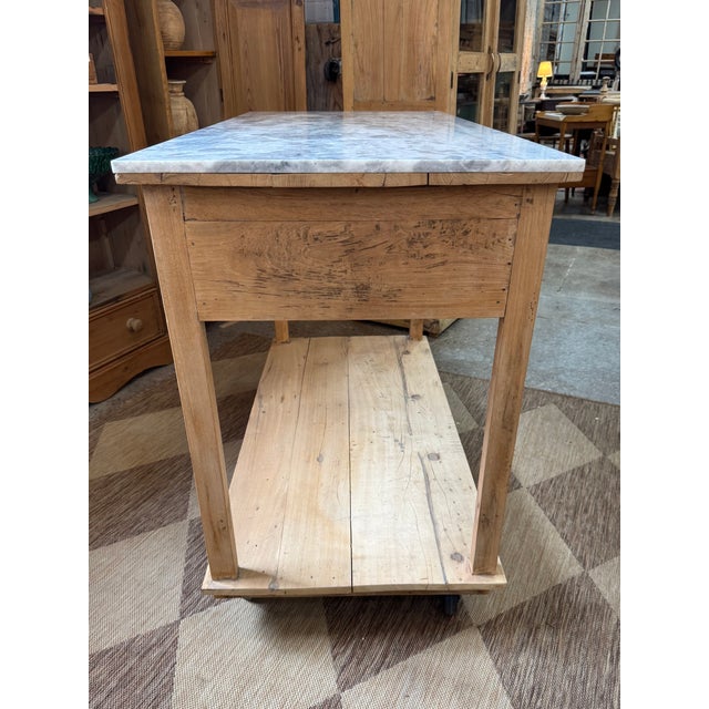 Marble Top Island by Adoorne For Sale - Image 10 of 11