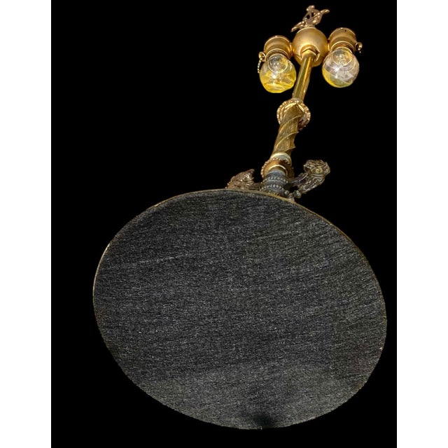 Antique Art Nouveau Table Lamp With Leaded Glass Shade, 1909 For Sale - Image 13 of 13