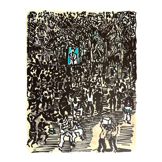 Andre Cottavoz Original Lithograph La Pierre Qui Pousse V2-2 Mourlot 1969 For Sale