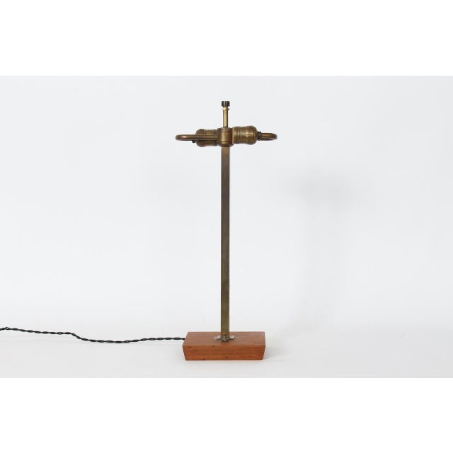 Smaller Nessen Studios Brass & Walnut Table Lamp, C. 1950 For Sale - Image 12 of 12