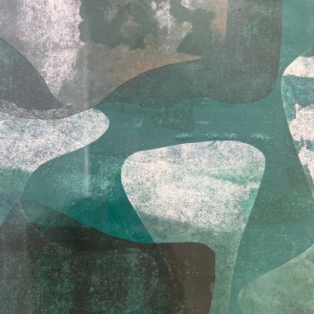 Original Framed Abstract Monotype “Vert De Terre” Signed MCB 2025 For Sale - Image 4 of 6