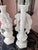 Stone Vintage White Carved Alabaster Lamps - a Pair For Sale - Image 7 of 12