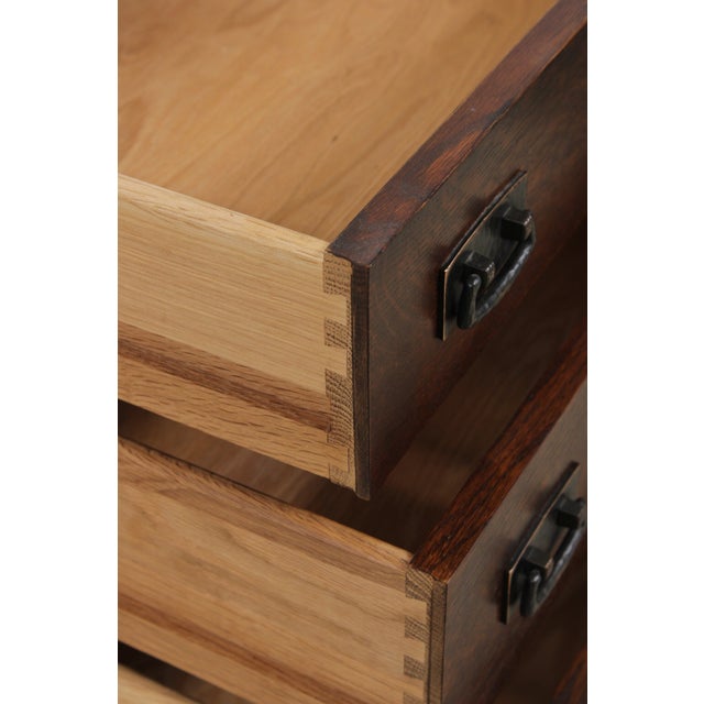 Wood Pair of Stickley Mission Oak Nightstands For Sale - Image 7 of 16