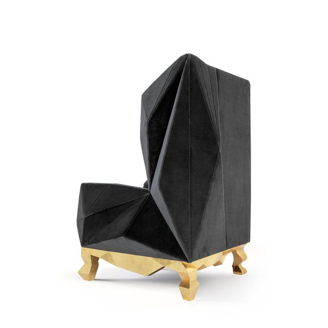 Contemporary Black Rockchair by Royal Stranger For Sale - Image 3 of 17