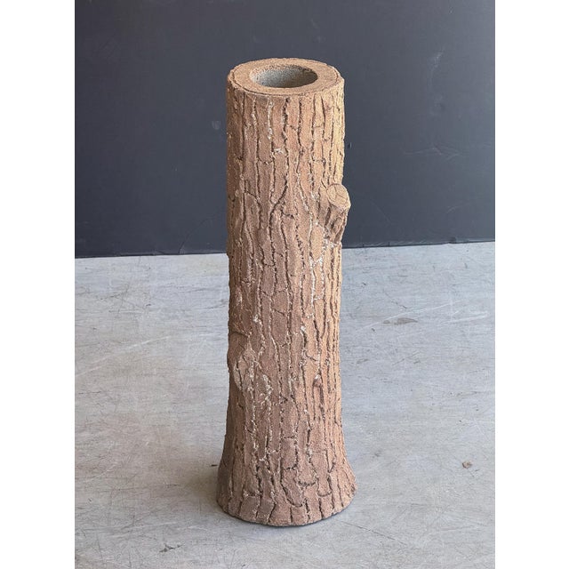Faux Bois Garden Stone Planter or Ornamental Tree Trunk - Two Available For Sale - Image 4 of 11