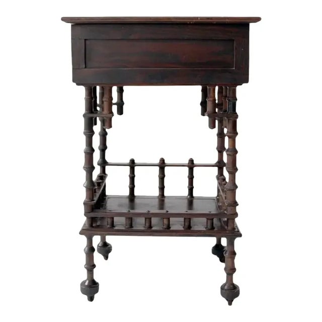 Folk Art Spool Table Circa 1935 For Sale - Image 10 of 10