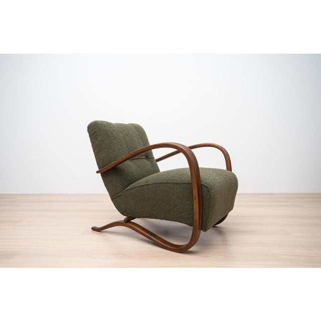 Brown H-269 Armchairs by Jindřich Halabala, Czechoslovakia, 1930s, Set of 2 For Sale - Image 8 of 18