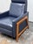 Navy Blue West Elm Spencer Wood-Frame Leather Recliner For Sale - Image 8 of 12