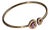 Late 20th Century Authentic Chopard Happy Diamonds Icons 0.54ct Diamond Heart Open Bangle Bracelet 18k Rose Gold For Sale