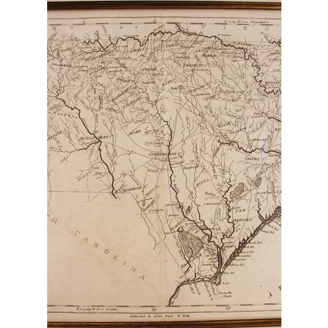 1796 Map of North Carolina by John Reid For Sale - Image 4 of 6