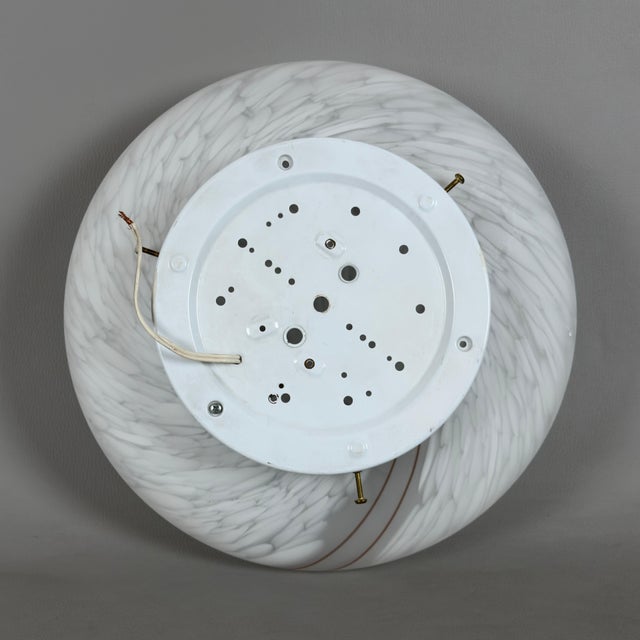 Brown Modern Spiral Satin Murano Glass Ceiling Lamp, 1970s For Sale - Image 8 of 13